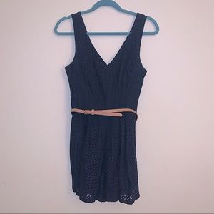 Navy lacy romper